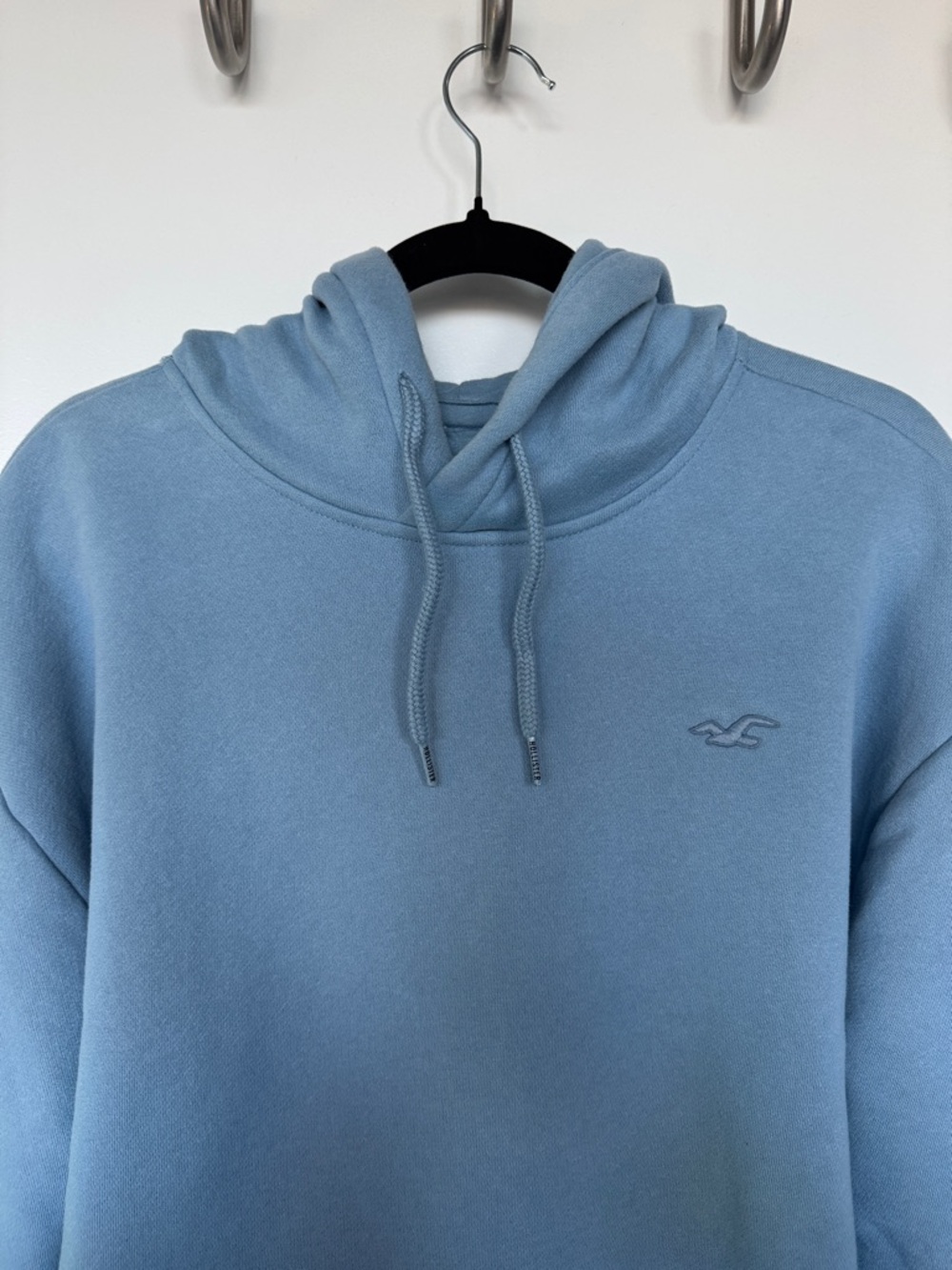 Hollister Men's Pullover Hoodie - Light Slate Blue - Picture 2 of 4